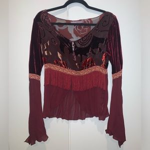 Haley Bob Boho Blouse Size Medium